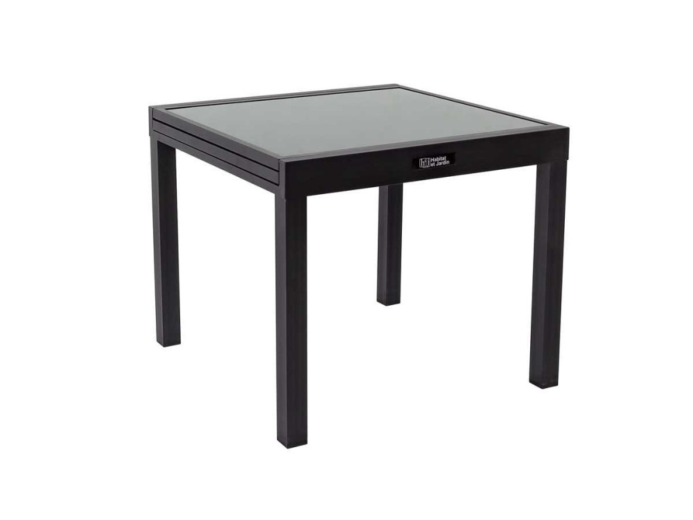Mesa para jardín extensible en aluminio "Porto 8" - Phoenix - Negro