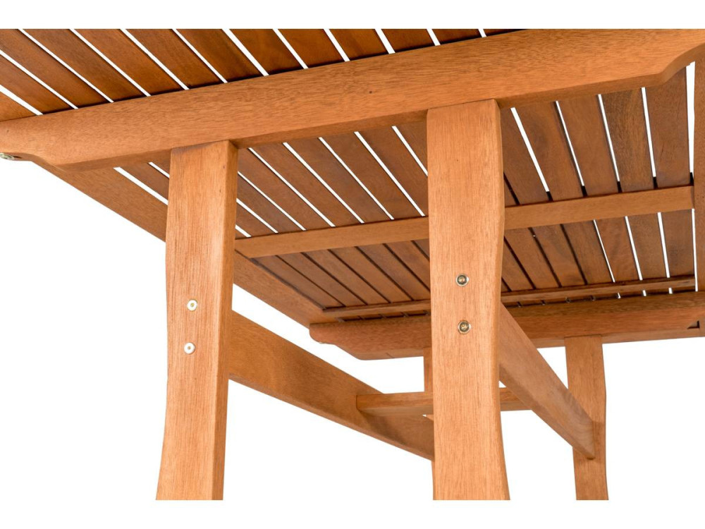 Mesa de jardín "Osaka" - 180 x 90 cm - madera natural