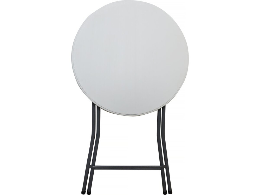 Mesa alta pliante en plástico Ø 80 cm "Lili" - blanco