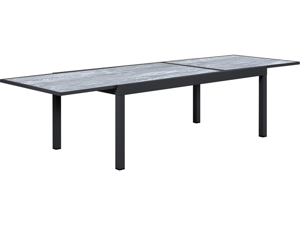 Mesa de jardín extensible de aluminio "Lagos" - 200/320 x 105 x 76 cm - Gris