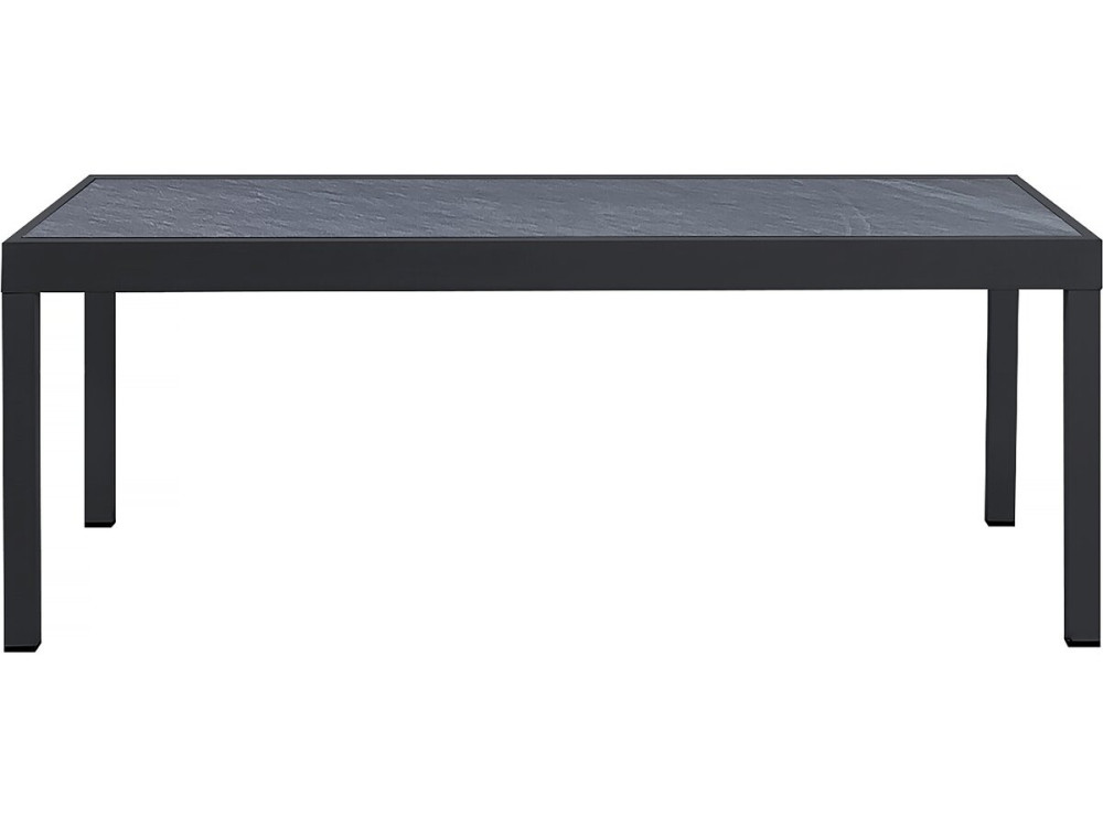 Mesa de jardín extensible de aluminio "Lagos" - 200/320 x 105 x 76 cm - Negra