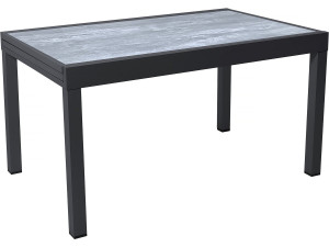 Mesa de jardín de aluminio extensible "Lagos" - 140/280 x 90 x 76 cm - Gris