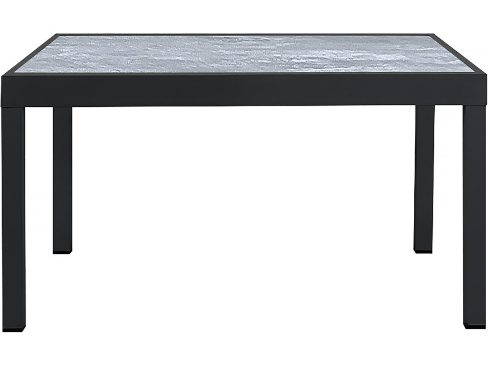 Mesa de jardín de aluminio extensible "Lagos" - 140/280 x 90 x 76 cm - Gris