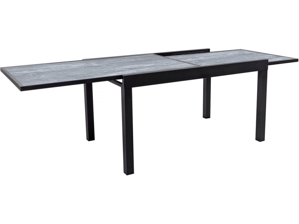 Mesa de jardín de aluminio extensible "Lagos" - 140/280 x 90 x 76 cm - Gris