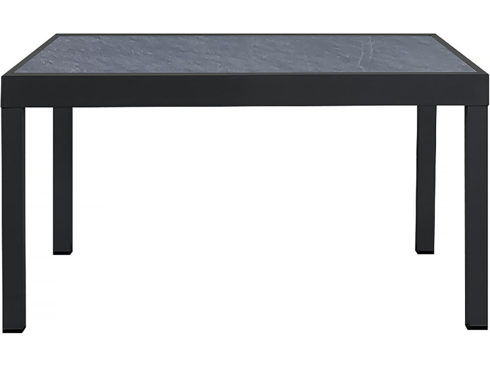Mesa de jardín de aluminio extensible "Lagos" - 140/280 x 90 x 76 cm - Negro