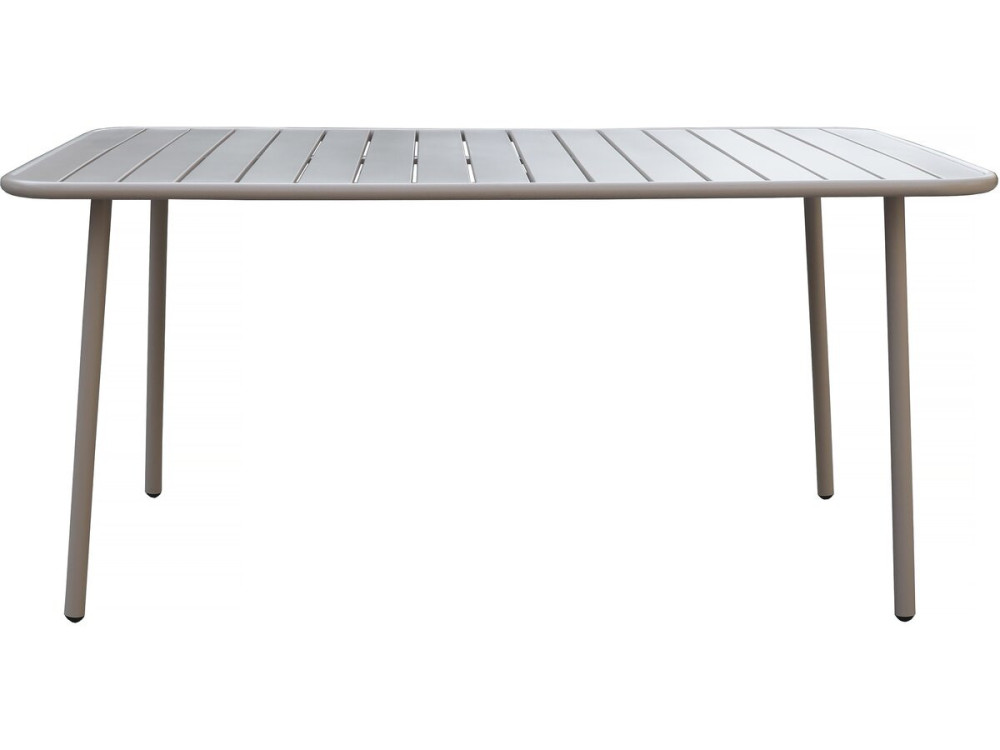 Mesa de jardín metálica "Bilbao" - 150 x 90 x 71 cm - Color topo