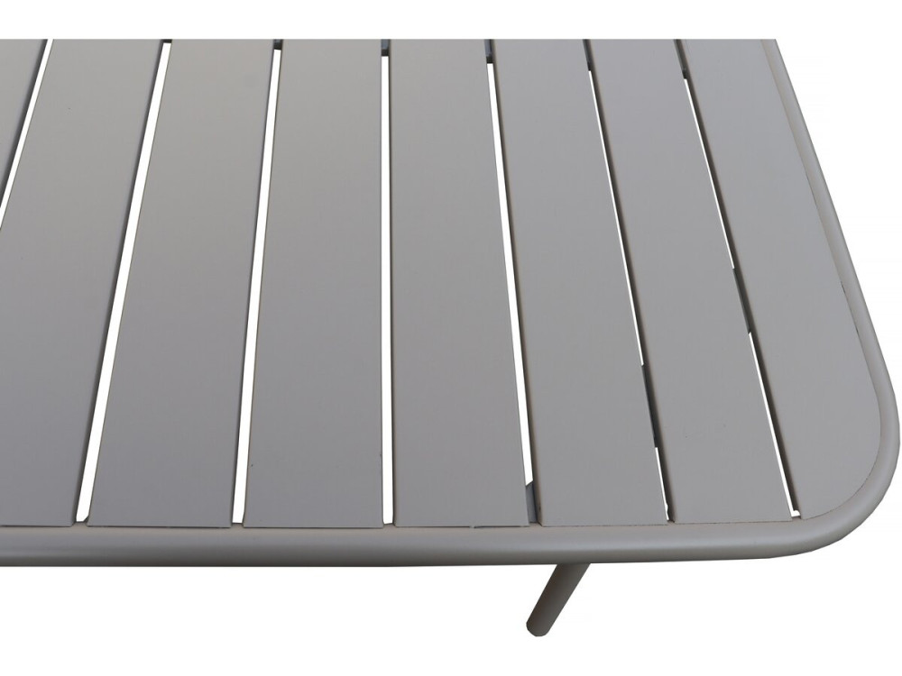 Mesa de jardín metálica "Bilbao" - 150 x 90 x 71 cm - Color topo