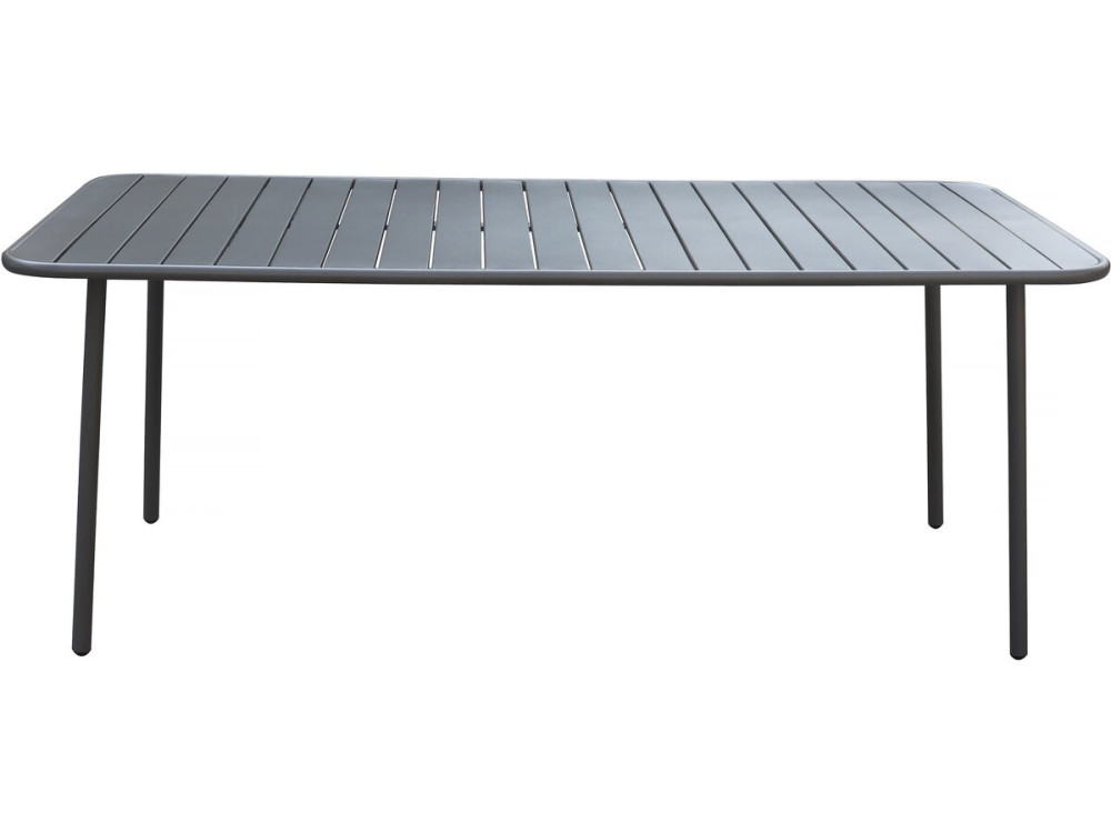 Mesa de jardín metálica "Bilbao" - 180 x 90 x 71 cm - Gris