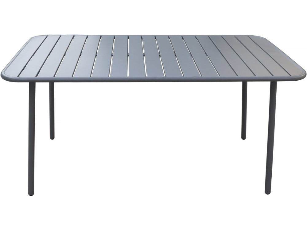 Mesa de jardín metálica "Bilbao" - 150 x 90 x 71 cm - Gris