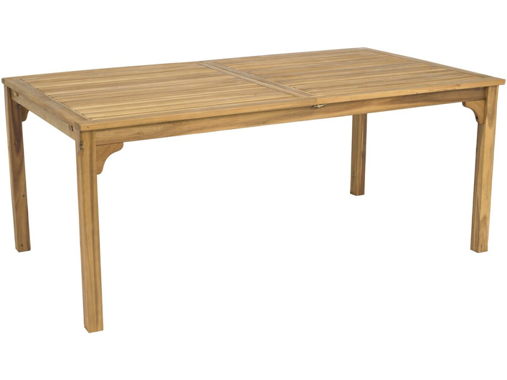 Mesa de jardín de madera extensible "Valladolid" 180/240 cm - 6 a 10 plazas - Marrón