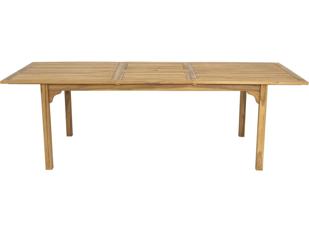 Mesa de jardín de madera extensible "Valladolid" 180/240 cm - 6 a 10 plazas - Marrón