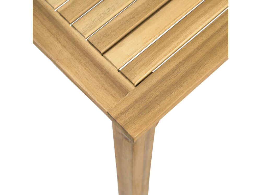 Mesa de jardín de madera extensible "Valladolid" 180/240 cm - 6 a 10 plazas - Marrón