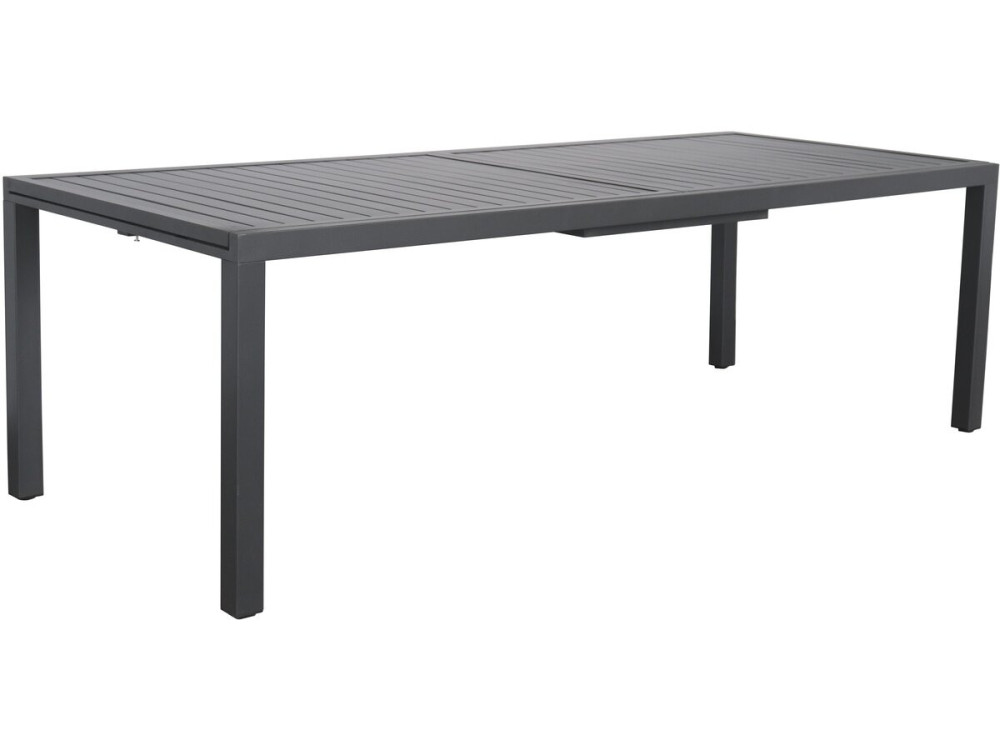 Mesa de jardín metálica extensible "Salou" - 240/300 x 100 x 75 cm - Gris