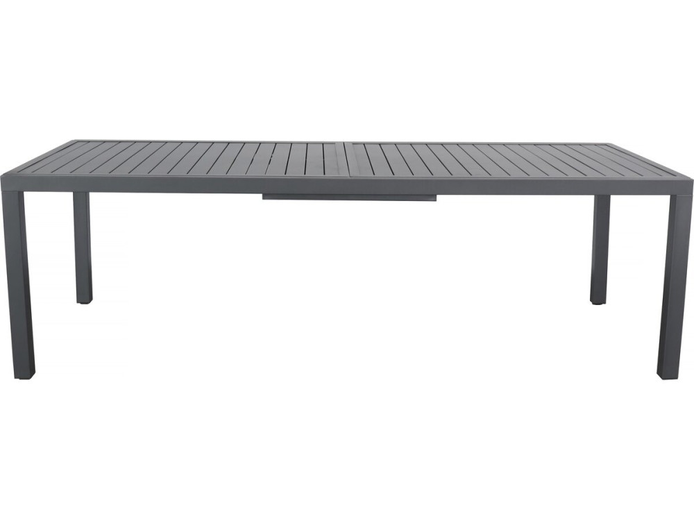Mesa de jardín metálica extensible "Salou" - 240/300 x 100 x 75 cm - Gris