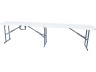 Banco de metal "Foldy" - 183 x 29 x 42 cm - Blanco
