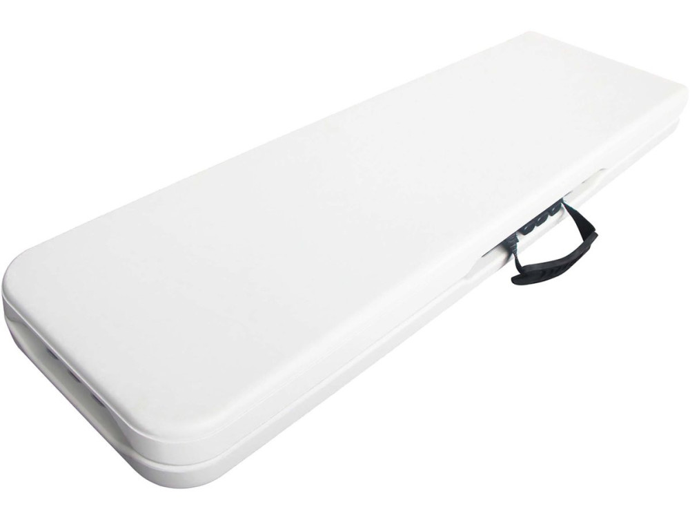 Banco de metal "Foldy" - 183 x 29 x 42 cm - Blanco