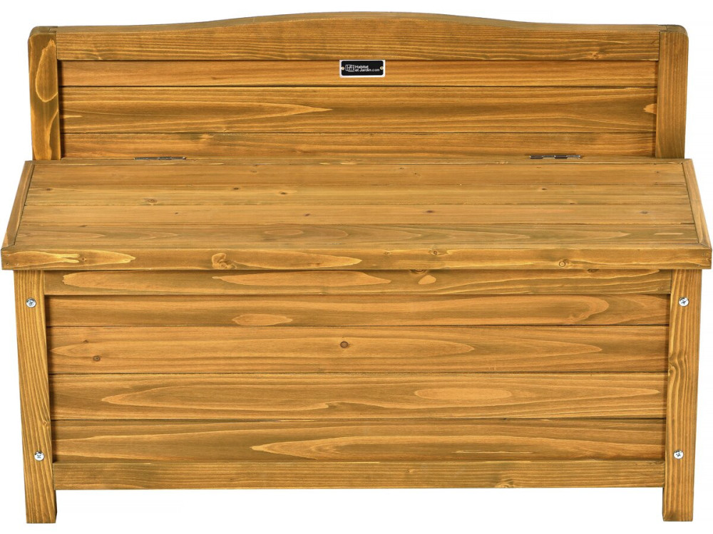 Banco de jardín de madera "Ben" - 90 x 33 x 60 cm - Marrón