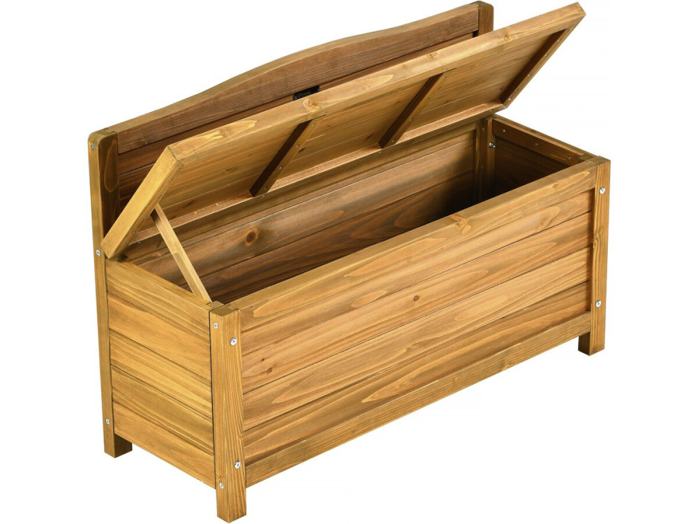 Banco de jardín de madera "Ben" - 90 x 33 x 60 cm - Marrón
