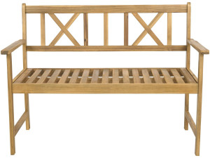 Banco de jardín de madera 120 cm "Surabaya" - 2 plazas - Marrón