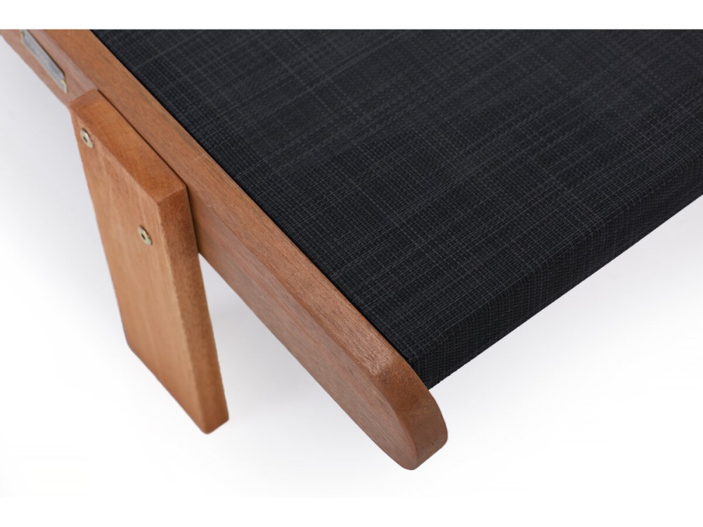 Tumbona de madera exótica "Saigón" - Arce - Negro