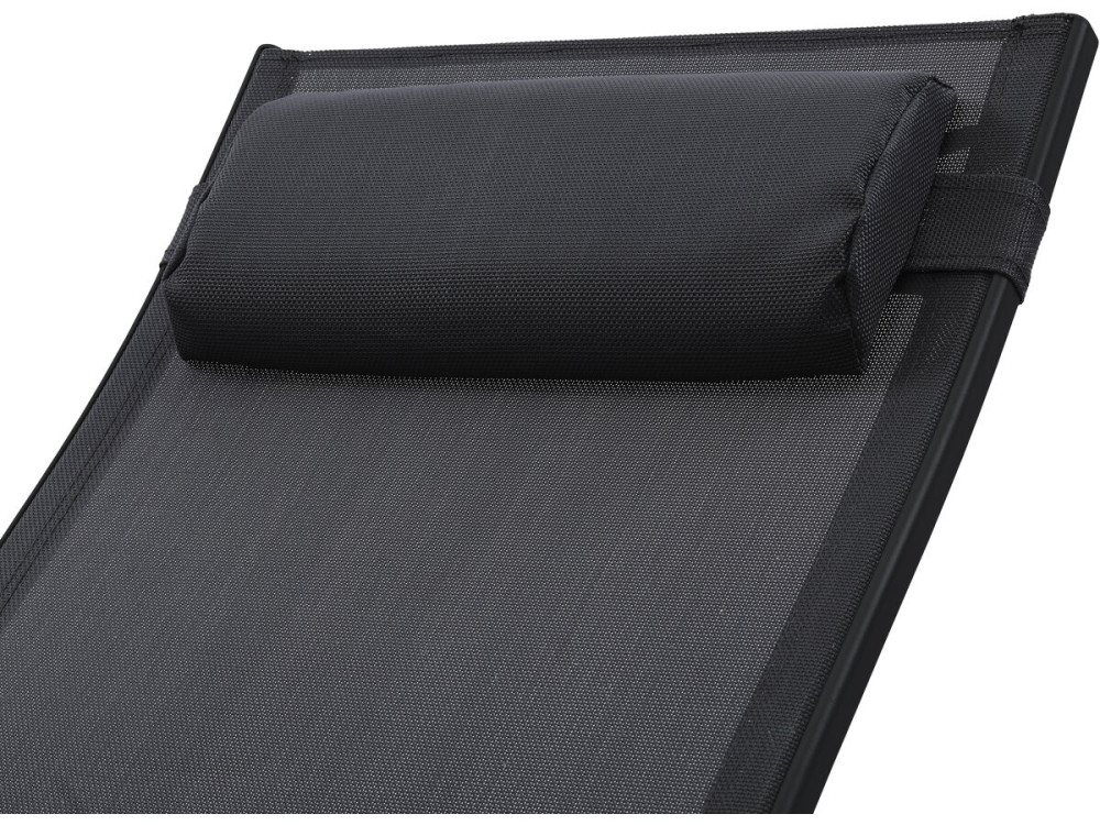 Juego de 2 tumbonas Beauty "Phoenix" de aluminio Negro