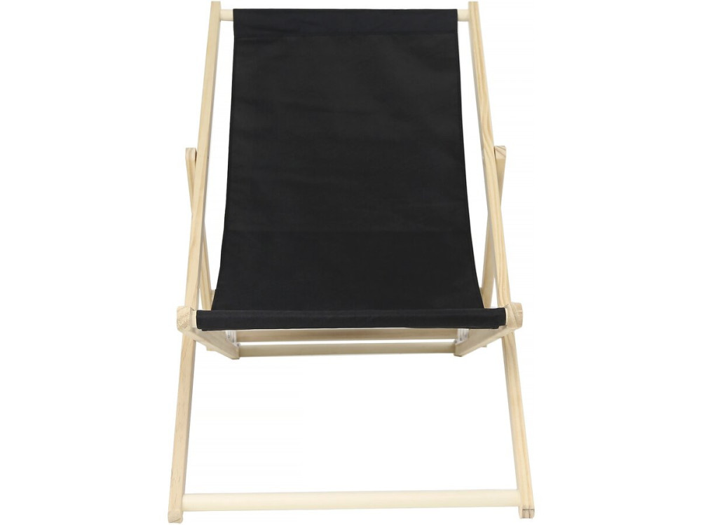 Juego de 2 tumbonas de madera "Chilienne" - Negro