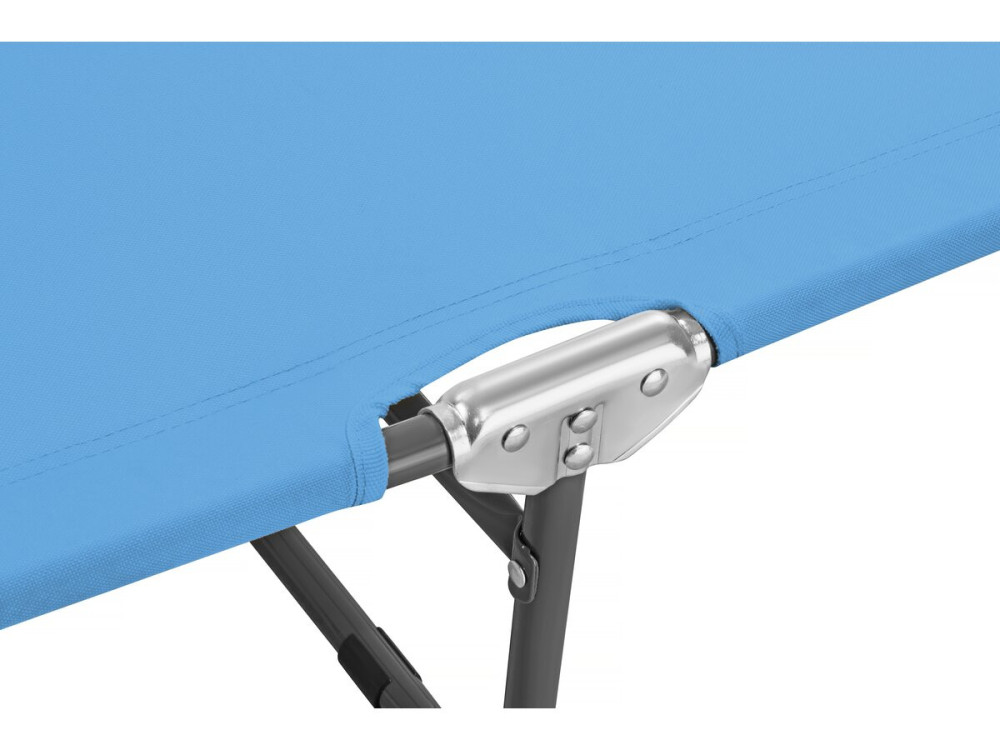 Tumbona plegable "Lazy" - Con sombrilla - Azul