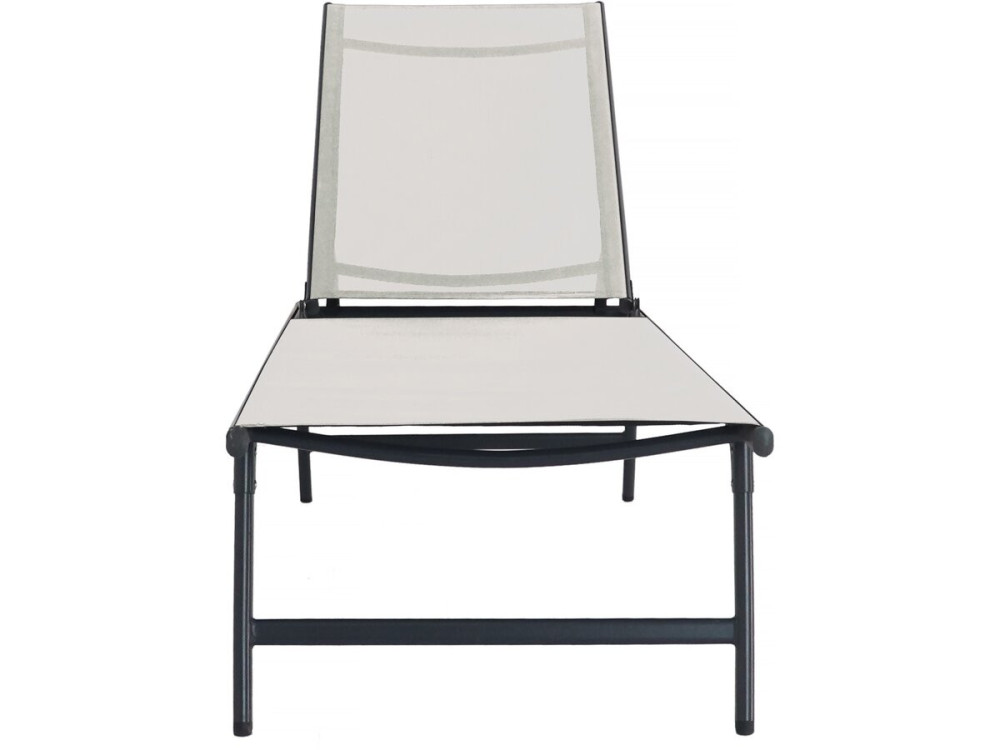 Juego de 2 tumbonas metálicas "Sublima" - 180 x 54 x 104 cm - Beige