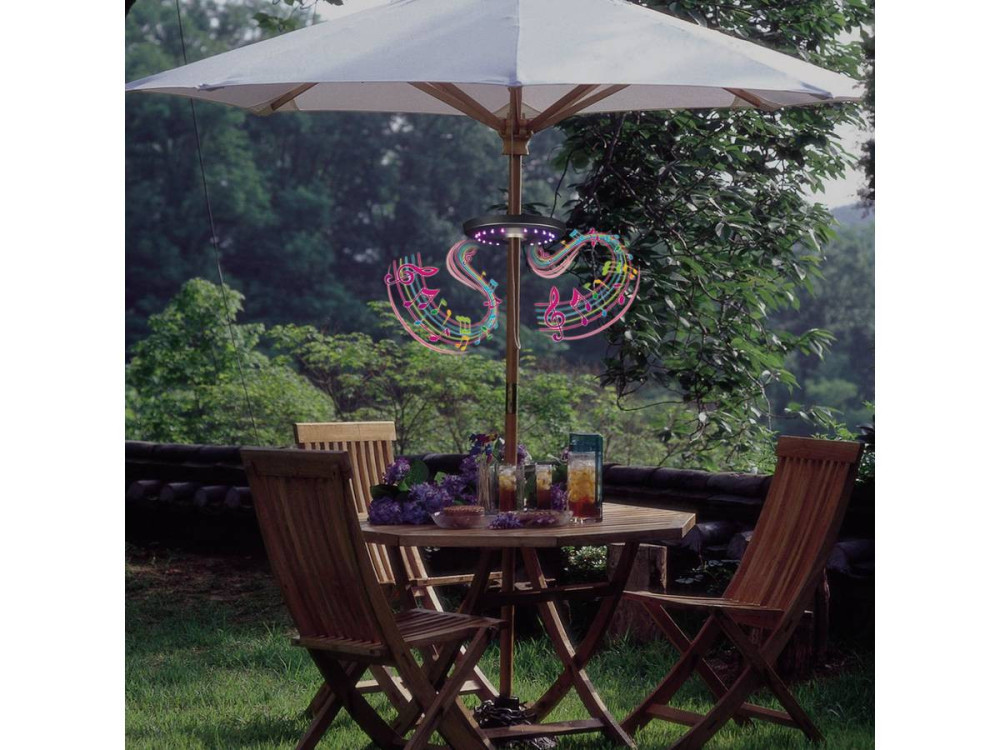 Iluminación para parasol "Umbrella" - Altavoz Bluetooth con iluminación Led -Ø20 x H3 cm