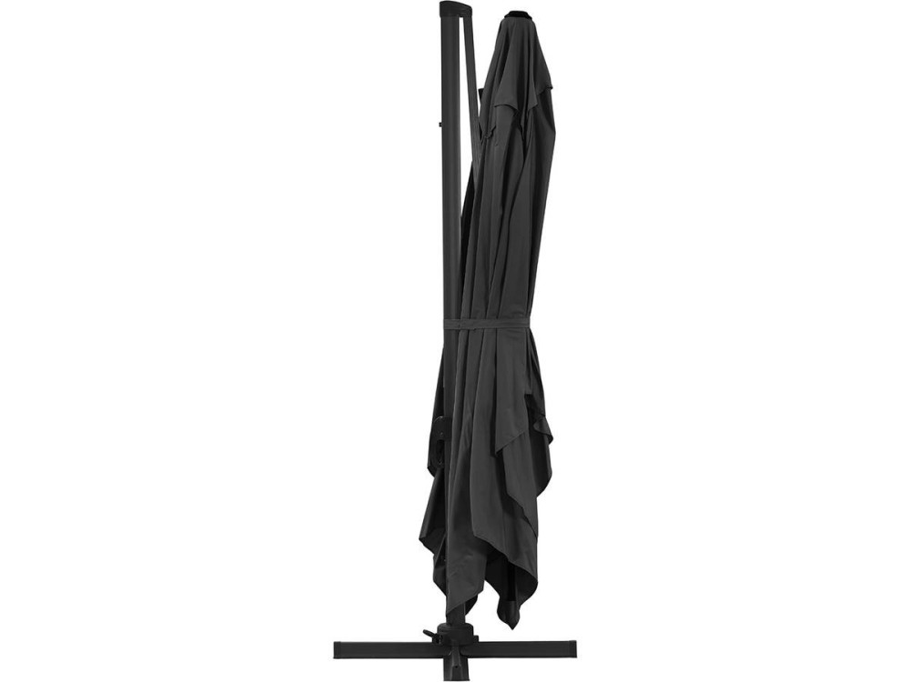 Parasol Lateral de jardín Alu “Sun 4” – Rectangular – 3 x 4 m – Negro + funda protectora