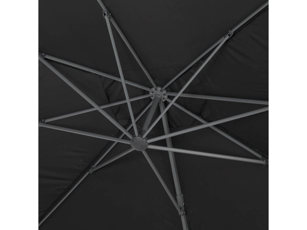 Parasol Lateral de jardín Alu “Sun 4” – Rectangular – 3 x 4 m – Negro + funda protectora