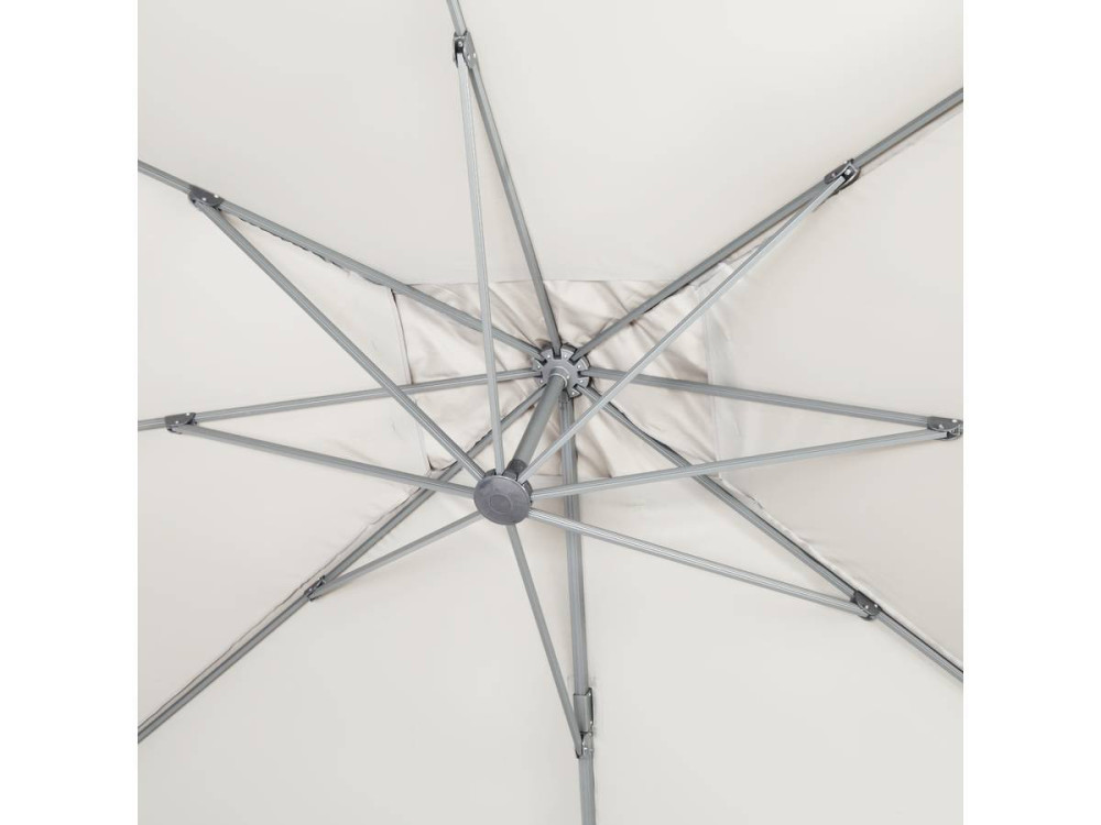 Parasol Lateral de jardín Alu “Sun 4” – Rectangular – 3 x 4 m – Crudo + funda protectora