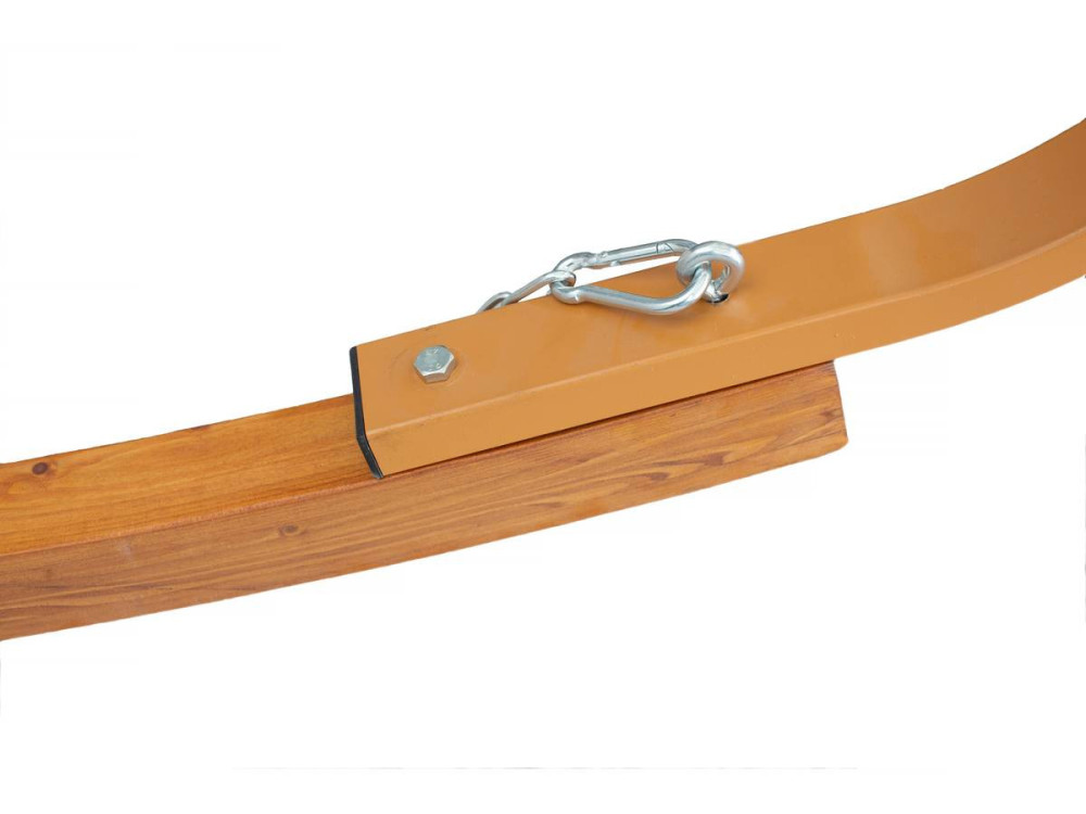 Hamaca de madera "Dallas XL" - Con lona de algodón y toldo - Crudo