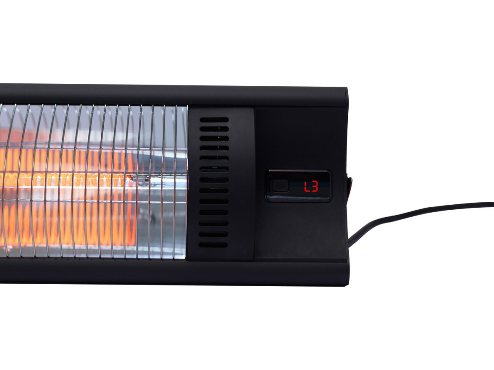 Calefactor eléctrico radiante de fibra de carbono "Bola" - 2000W - Negro
