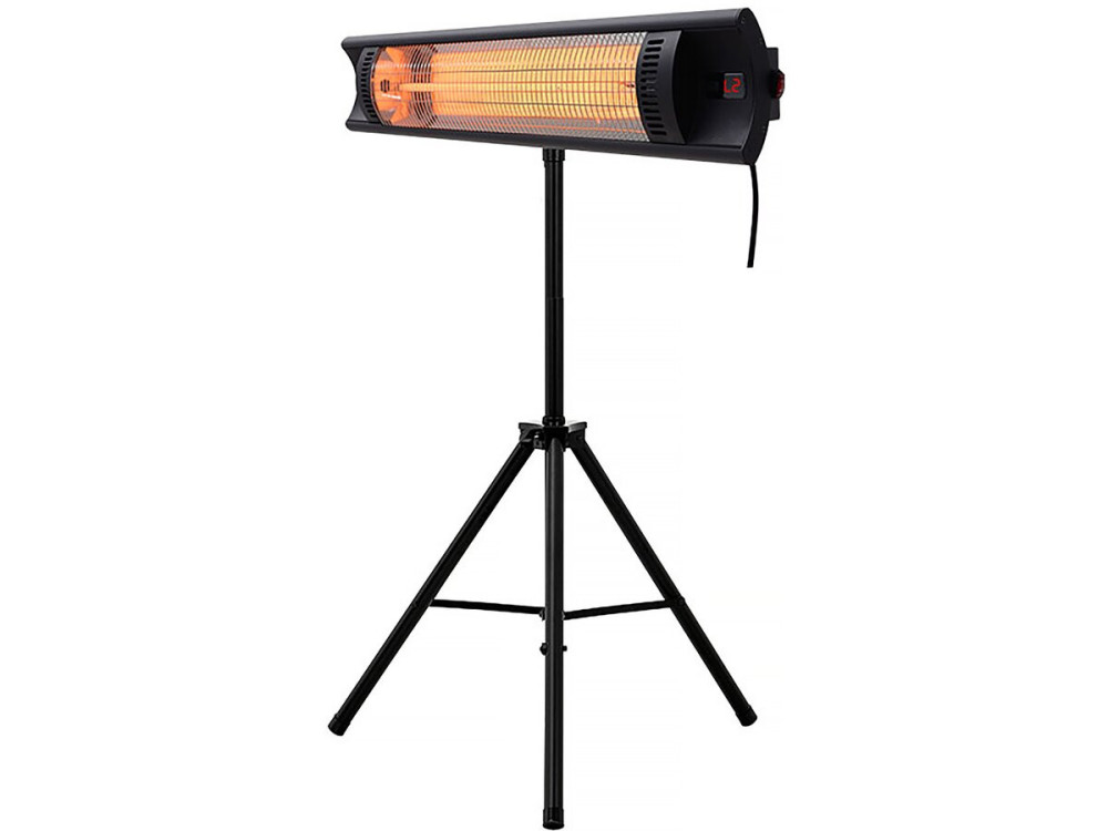 Calefactor eléctrico radiante de fibra de carbono "Bola" - 2000W - Negro