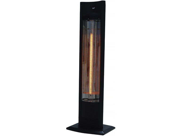 Calefactor eléctrico radiante "Tornado" - 2000W - Negro