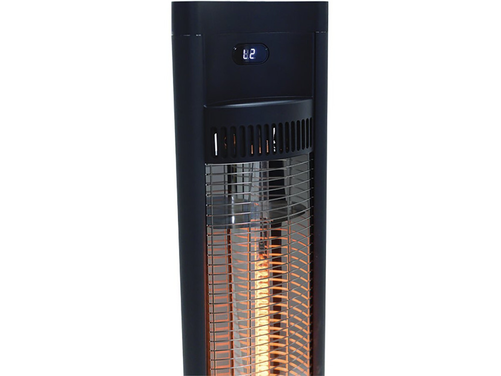 Calefactor eléctrico radiante "Tornado" - 2000W - Negro