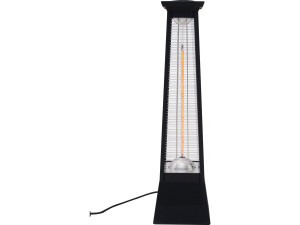 Calefactor eléctrico radiante de fibra de carbono "Volcano" - 2000W - Negro