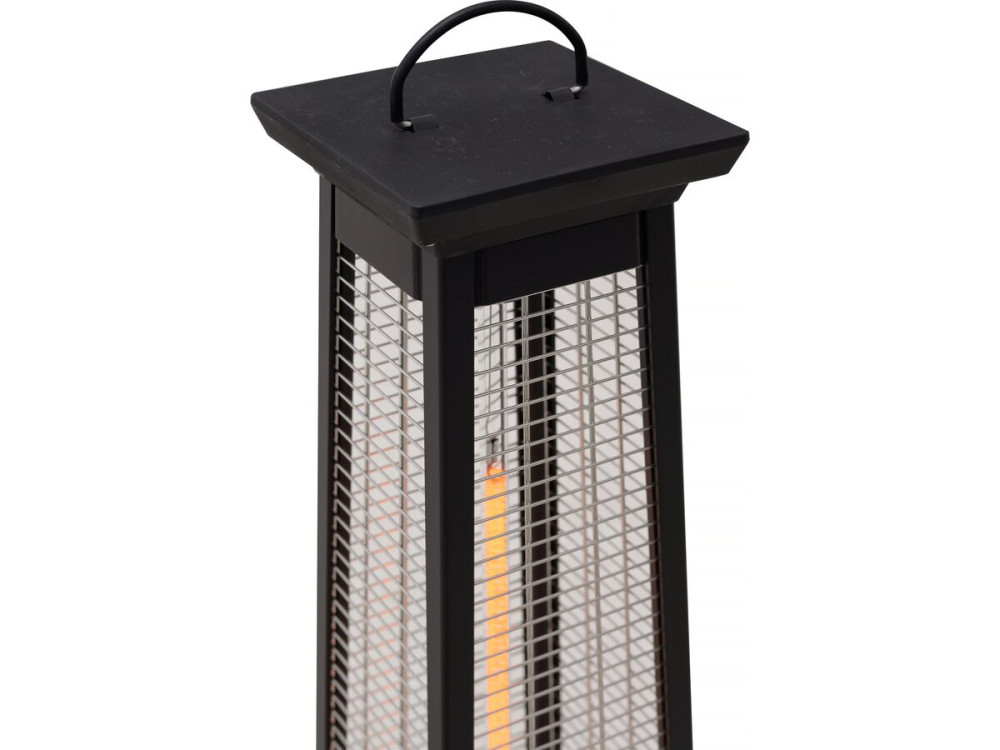 Calefactor eléctrico radiante de fibra de carbono "Volcano" - 2000W - Negro