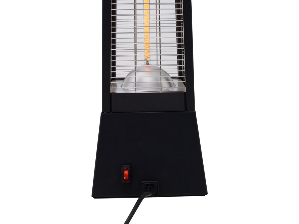 Calefactor eléctrico radiante de fibra de carbono "Volcano" - 2000W - Negro