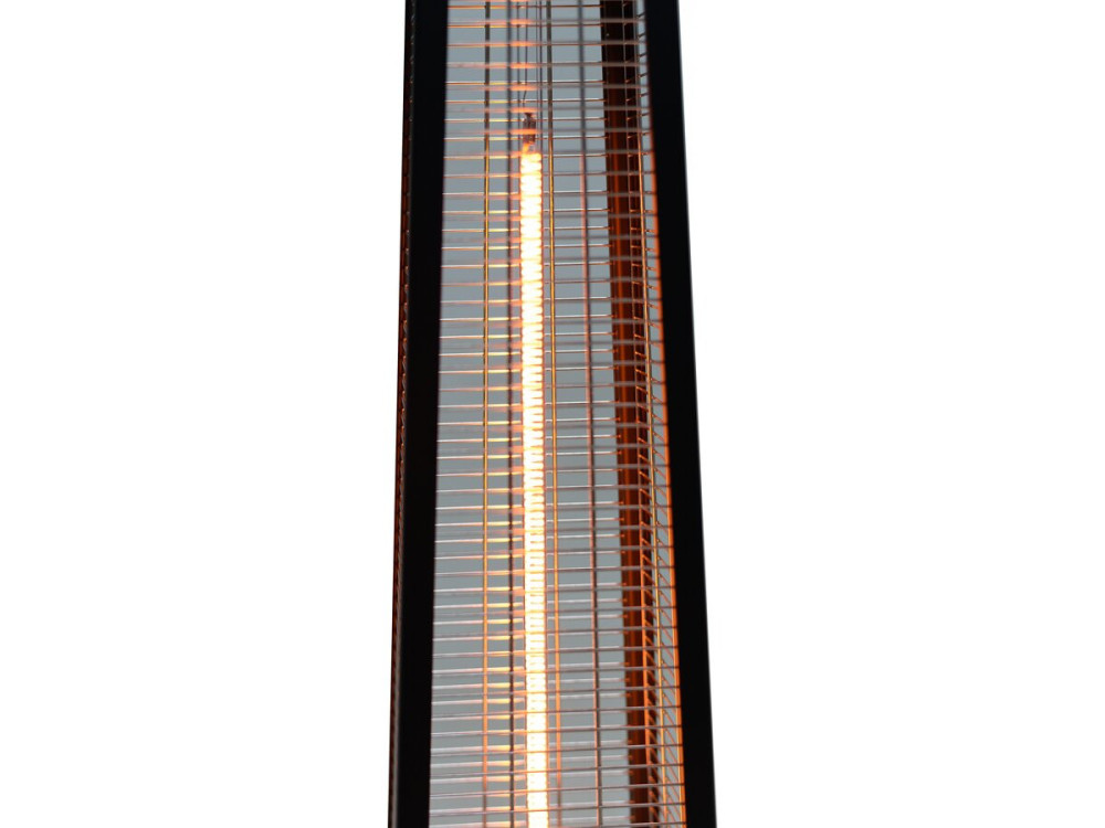 Calefactor eléctrico radiante de fibra de carbono "Volcano" - 2000W - Negro