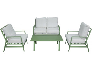 Conjunto de muebles de jardín de metal "Queens" - 4 plazas - Verde