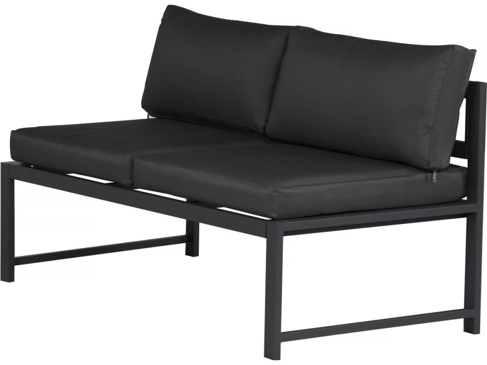 Conjunto de muebles de jardín de metal "Etna" - 6 plazas - Gris