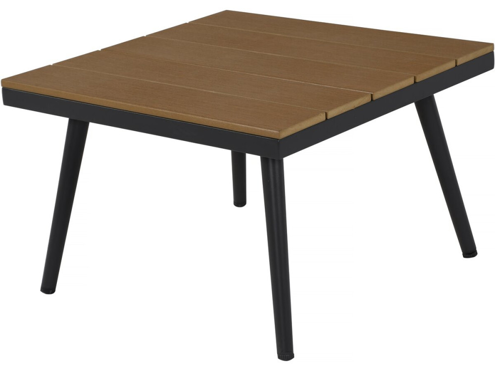 Sofá esquinero "Mira" muebles de jardín - imitación madera - 4 plazas - Gris