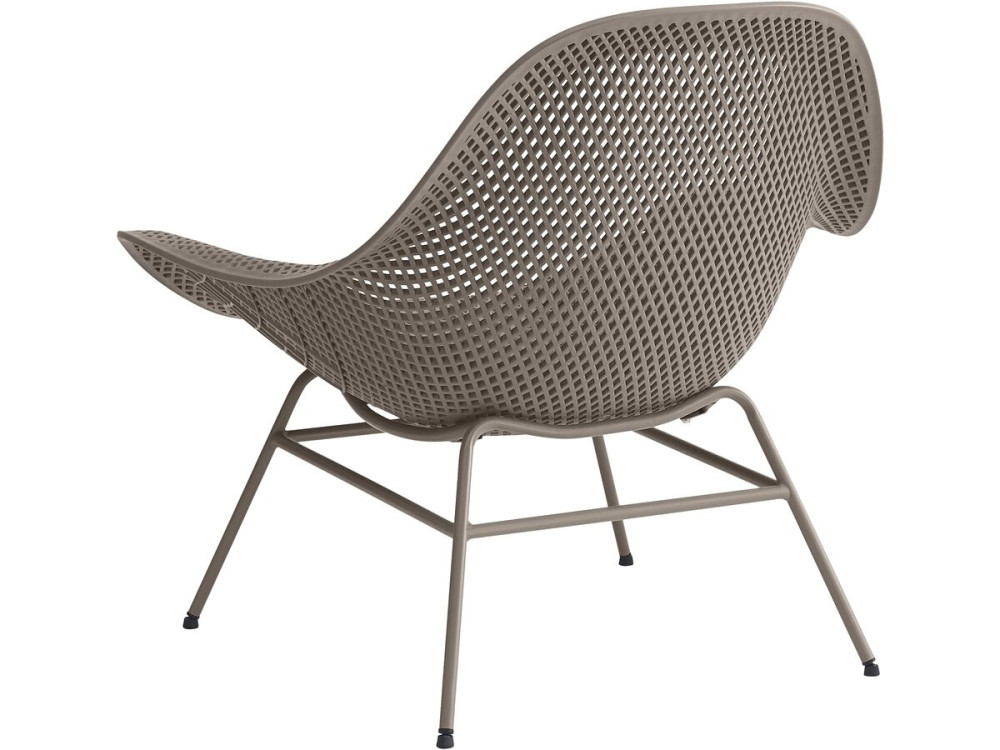 Lote de 2 sillones de jardín "Soléna" con mesa baja - Topo