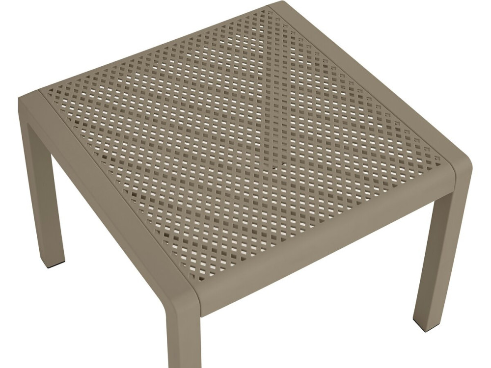 Lote de 2 sillones de jardín "Soléna" con mesa baja - Topo