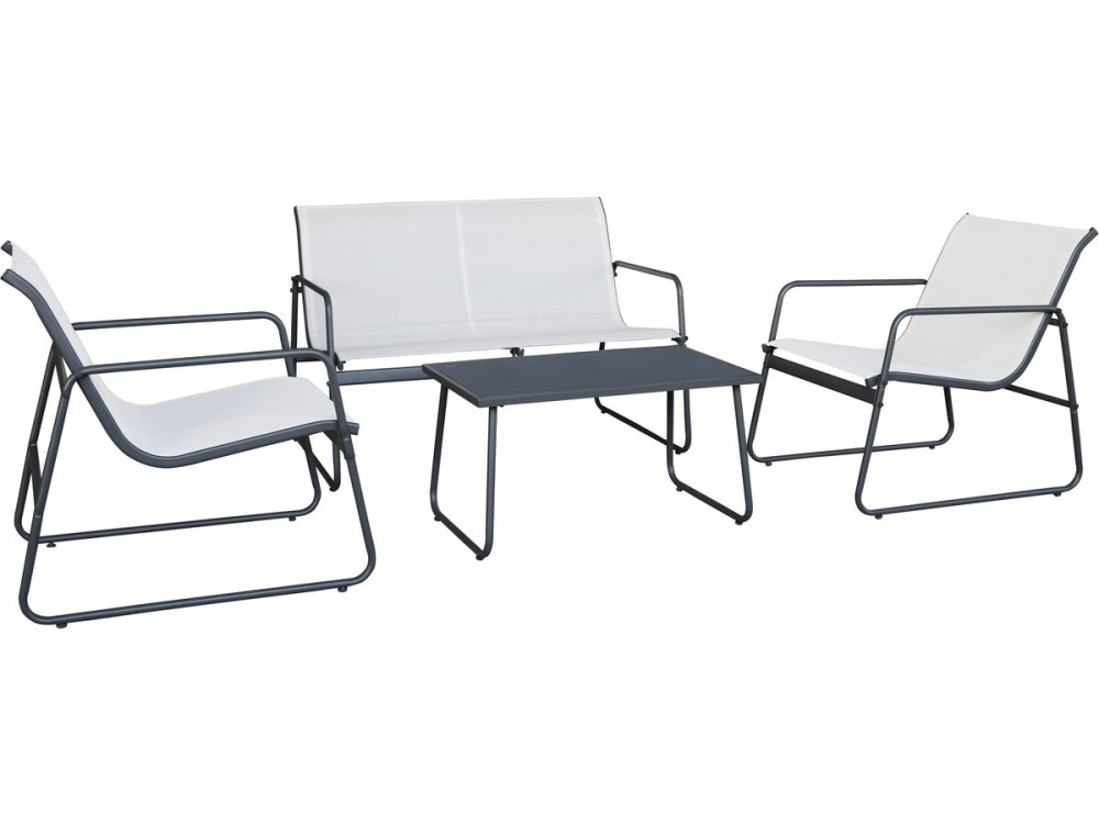 Conjunto de muebles de jardín de metal "Fortaleza" - 4 plazas - Beige