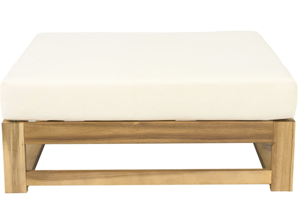 Conjunto de muebles de jardín modulares de madera "Bellingham" con cojines - 5 plazas - Beige