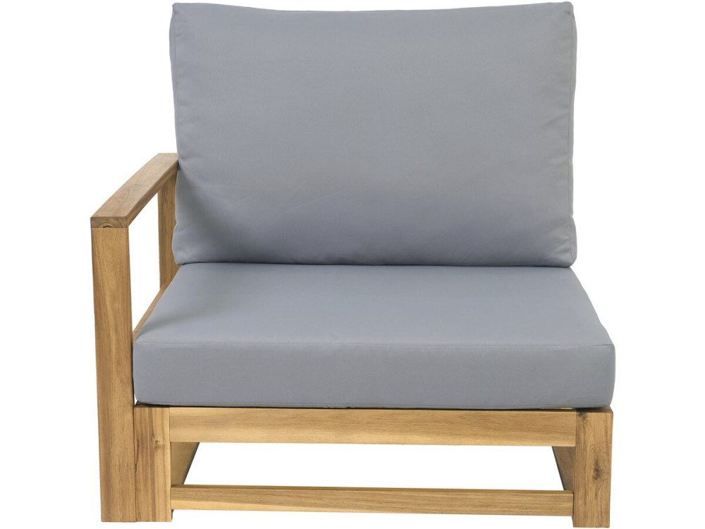 Conjunto de muebles de jardín de madera de acacia con cojines "Bellingham" - 5 plazas - Gris