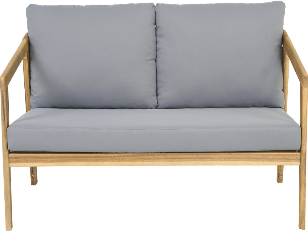 Conjunto de muebles de jardín de madera "Presley" con cojines - 4 plazas - Gris